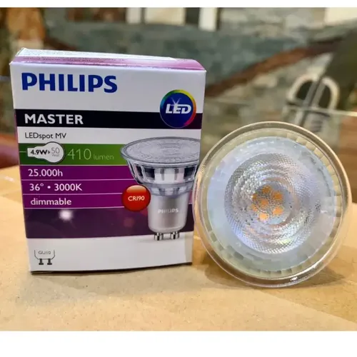 Trải nghiệm không gian ấm cúng với bóng đèn chiếu điểm Spotlight  Philips Master LED 4.9-50W GU10 930 36D Dim