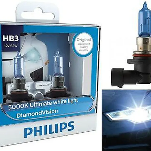HB3 9005DV - Bóng đèn pha ôtô/ xe hơi Philips Halogen HB3 9005 DV 12V 55W P20d S2 ánh sáng trắng, độ sáng 5000K