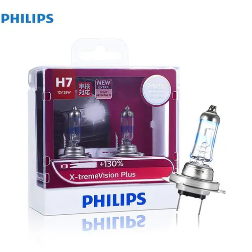 H7 12972 +130%-Bóng đèn pha ôtô/ xe hơi Philips Halogen H7 12972 XV+ 12V 55W PX26D S2 tăng sáng 130%, sáng vàng 3700K