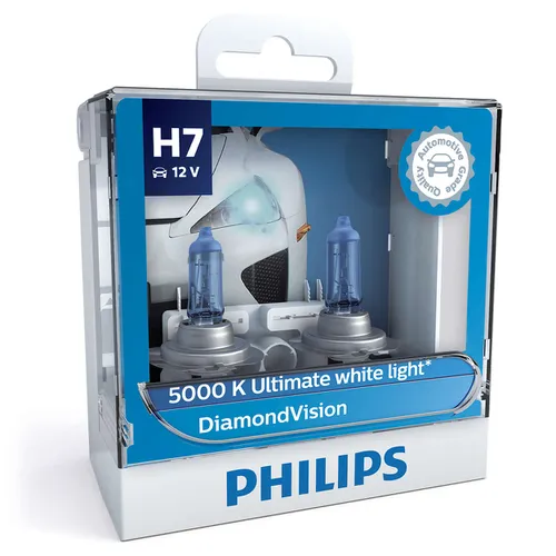  H7 12972 - Cặp bóng đèn pha ôtô/ xe hơi Philips Halogen H7 12972 DV 12V 55W PX26D S2 ánh sáng trắng, độ sáng 5000K
