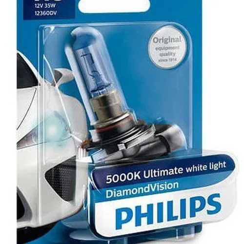  H8 12360 -Bóng đèn pha ôtô/ xe hơi Philips Halogen H8 12360 DV 12V 55W PX26D S2 ánh sáng trắng, độ sáng 5000K