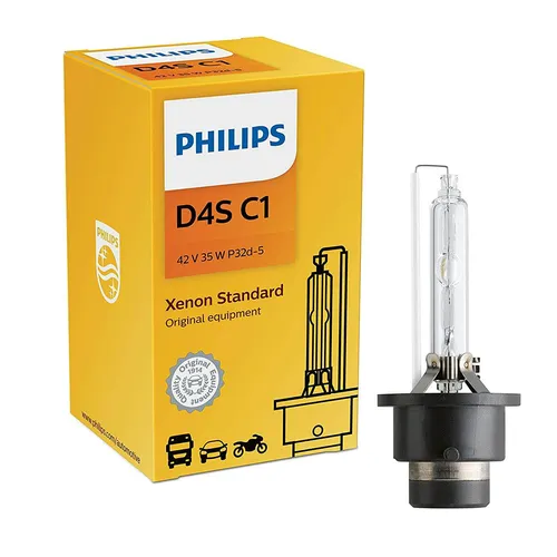 D4S 42402 4200K- Bóng đèn pha xe ôtô xe hơi Xenon Philips D4S 42402 42V 35W C1 sáng vàng tiêu chuẩn 4200K