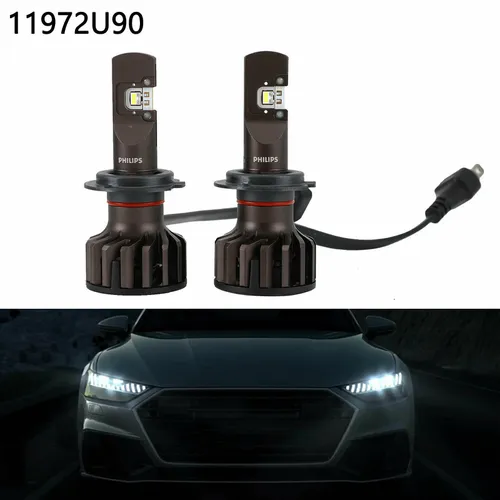 HB3/4 Pro 9000 LED 11005 U90 CW X2 12V-24V-5800K - Hộp 2 Bóng đèn pha LED Philips tăng sáng 250% cho xe hơi xe ô tô
