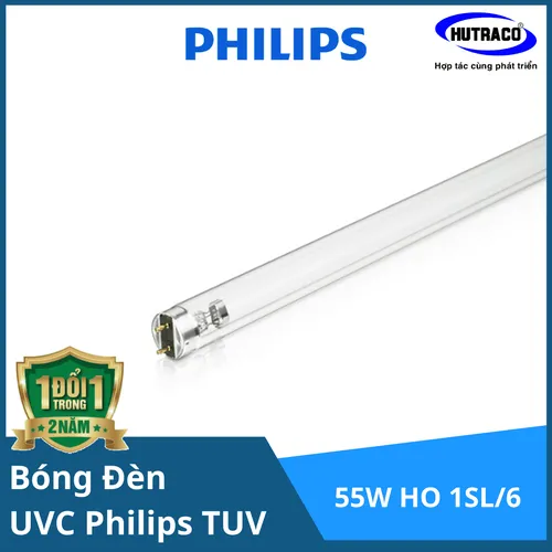 Bóng đèn tia cực tim diệt khuẩn khử trùng UVC  Philips TUV 55W HO 1SL/6