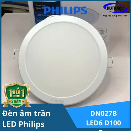 Đèn downlight âm trần LED Philips DN027B G2 LED6 D100 RD 7W