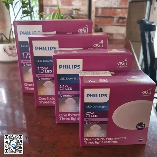 Bộ đèn downlight âm trần Led đổi màu Philips Meson SSW Φ125 SceneSwitch 13W WH recessed