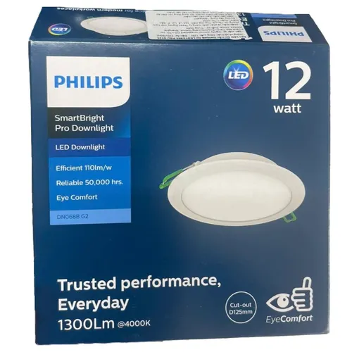 Kiến Tạo Không Gian Sống Động. Trải Nghiệm Đèn Downlight Âm Trần Led Philips DN068B G2 12W 6500K.