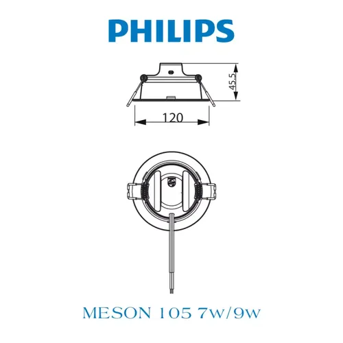 Bộ đèn downlight âm trần Led đổi màu Philips Meson SSW Φ125 SceneSwitch 13W WH recessed