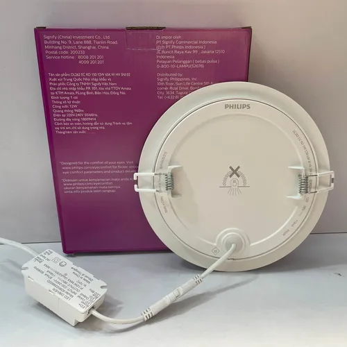 Đèn Downlight âm trần Led Philips siêu mỏng DL262 EC RD D125 9W 6500K W HV SNI 02