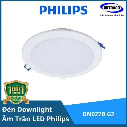 [Mua 3 được 5] Đèn downlight âm trần LED Philips DN027B G2 LED12 14W D150 RD