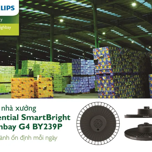  Đèn Higbay Led Philips chiếu sáng nhà xưởng Ess SmartBright HB BY239P LED240/NW PSU 