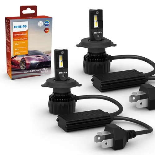 H4 LED 11342 Ultinon Rally 3550 HL 12V X2 6500K 50W 2600/4000lm - Hộp 2 Bóng đèn pha xe hơi ô tô Philips Ultinon Rally 3550 HL LED H4 11342 12V X2 6500K 50W 2600/4000lm