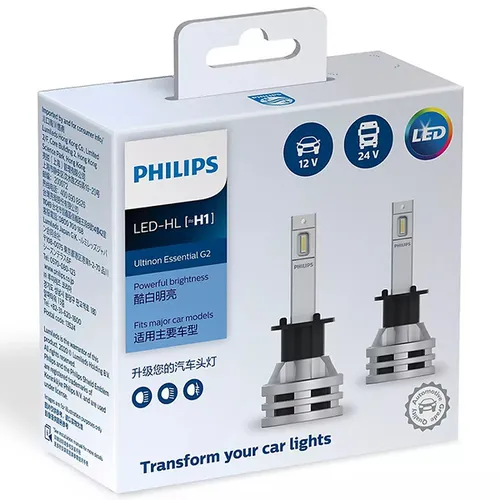 Bộ đèn xe hơi ô tô ULTINON ESSENTIAL GEN2 LED H1 11258 UE G2 12V-24V ánh sáng trắng 6500K - Khám phá ngay bóng đèn pha/Cos xe hơi ô tô Philips LED