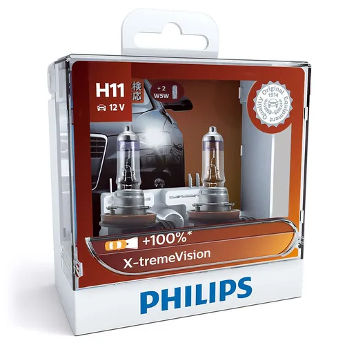 H11 12362 XVP +100%  - Bóng đèn pha ôtô/ xe hơi Philips Halogen H11 12362 XVP +100% 12V 55W PGJ19-2 S2 tăng sáng 100%, sáng vàng 3400K