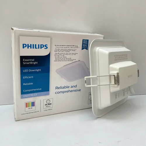 Tái định nghĩa không gian sống. Trải nghiệm ngay Đèn downlight âm trần vuông Led Philips DN027B Led SmartBright G3 LED9/CW 9W L125 SQ 4000K 950lm.