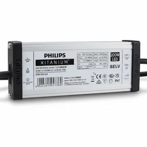Kiến tạo Dòng chảy Ánh sáng Tinh khiết: Khám phá Bộ nguồn / Ballast/ tăng phô/ Driver Led Philips Xitanium Xi EP LV 200W 3.0-6.7A WL I195 (AOC)