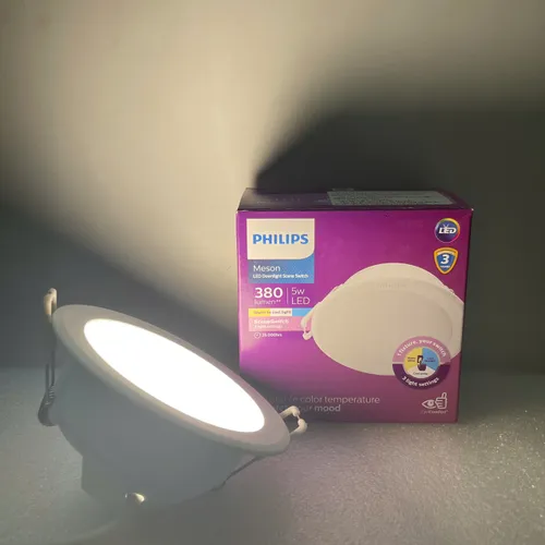 Kiến Tạo Mọi Sắc Thái Cảm Xúc. Trải Nghiệm Đèn Downlight Âm Trần Đổi Màu Led Philips Meson SSW D80 5W WH recessed LED CCT 2700K-4000K-6500K 380LM.