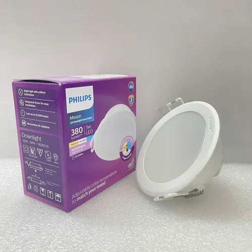 Kiến Tạo Mọi Sắc Thái Cảm Xúc. Trải Nghiệm Đèn Downlight Âm Trần Đổi Màu Led Philips Meson SSW D80 5W WH recessed LED CCT 2700K-4000K-6500K 380LM.