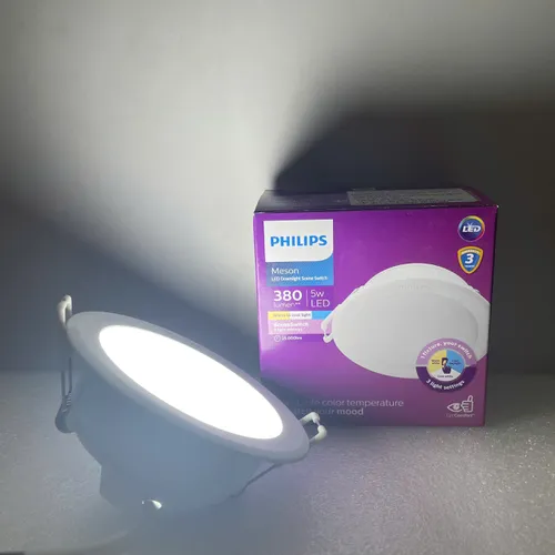 Kiến Tạo Mọi Sắc Thái Cảm Xúc. Trải Nghiệm Đèn Downlight Âm Trần Đổi Màu Led Philips Meson SSW D80 5W WH recessed LED CCT 2700K-4000K-6500K 380LM.