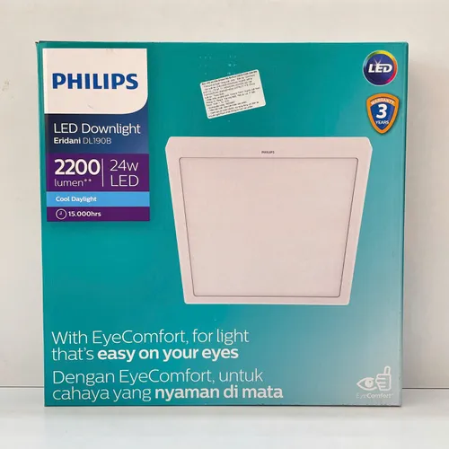 Ánh Sáng Tái Định Nghĩa Không Gian. Trải Nghiệm Đèn Led Ốp Nổi Vuông Philips Eridani SQ Surface 24W 6500K.