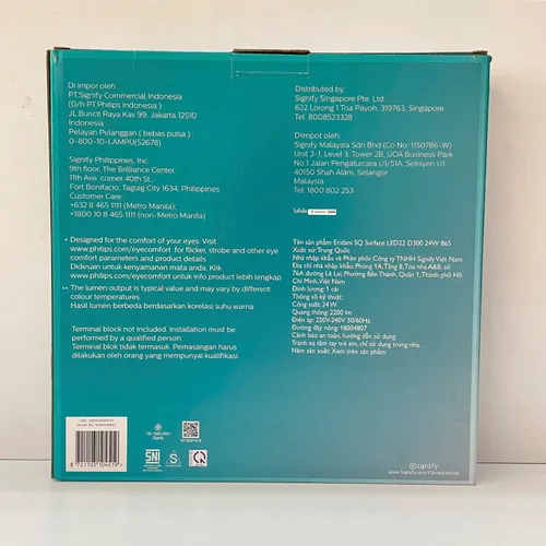 Ánh Sáng Tái Định Nghĩa Không Gian. Trải Nghiệm Đèn Led Ốp Nổi Vuông Philips Eridani SQ Surface 24W 6500K.