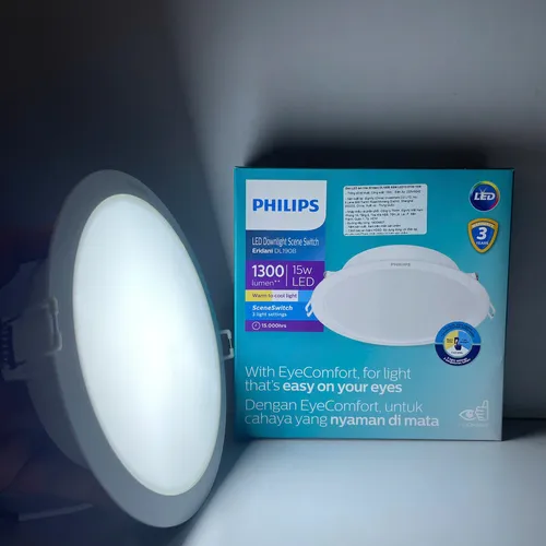 Nâng cấp ngay không gian sống nhà bạn với đèn downlight âm trần đổi màu Led Philips Eridani đổi màu DL190B SSW LED13 D150 15W 1300lm CCT 3000K/4300K/6500K