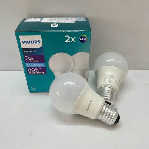 Tiết kiệm ngay với combo 2 bóng đèn LED Bulb Philips ESS LEDBulb 7W E27. Ánh Sáng Hoàn Hảo Cho Không Gian Của Bạn.