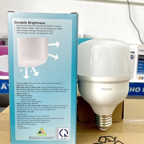 Đây là lí do tại sao bạn nên mua bóng đèn LED trụ Philips TrueForce Essential HB MV 2.5 Klm 25W 865 E27