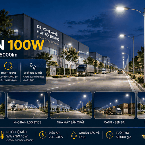 [PHILIPS INSIDE] Đèn LED Chiếu Sáng Đường Phố CITILIGHT CTL382CMN 100W LED150 WW/NW/CW 220-240V 15000LM
