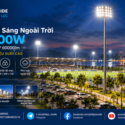 [PHILIPS INSIDE] Đèn Pha LED Floodlight Chiếu Sáng Ngoài Trời CITILIGHT CTL118G 400W LED600 WW/NW/CW 220-240V 60000LM
