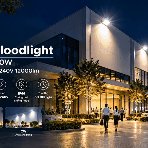 [Philips Inside] Đèn Pha LED Tango G2 Floodlight Chiếu Sáng Tòa Nhà Chung Cư Citilight CTL281P 80W LED120/NW 220-240V 12000LM