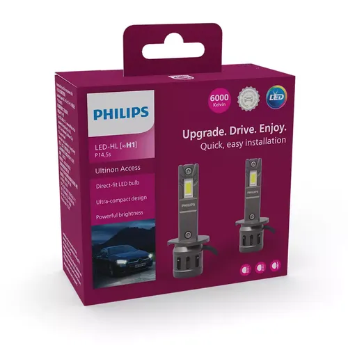 Khám phá ngay H1 LED 11258 U2500 12V 13W X2 6000K 1400lm - Bộ đèn pha/cos/sương mù xe hơi ô tô Philips Ultinon Access H1 LED 11258 U2500 12V 13W X2 6000K 1400lm