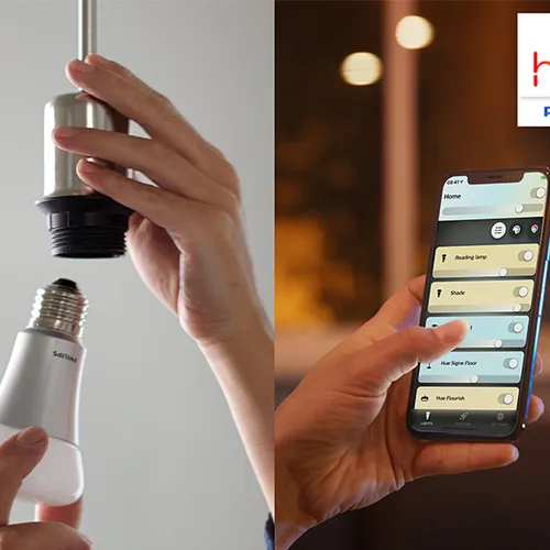 Ánh sáng định hình khoảnh khắc. Trải nghiệm Đèn LED chiếu sáng thông minh Philips Hue - Bộ 2 bóng đèn LED Bulb Philips HueWA 8.5W A60 E27 set VN Dimmer ánh sáng 2200K-6500K.