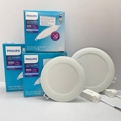 Trải nghiệm sự tinh tế: Ánh sáng định hình không gian sống của bạn. Khám phá Đèn downlight âm trần siêu mỏng Led Philips Eridani DL190B Slim D150 14W 65K GM 6500K 1250lm.