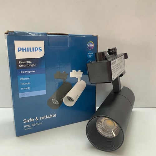 Khám phá Ánh Sáng Hoàn Hảo: Đèn lắp thanh ray chiếu điểm Led Tracklighting Philips ST033T LED8/840 10W 220-240V I WB BK GM 4000K 850lm 36D - vỏ đen. Nâng Tầm Không Gian Của Bạn.