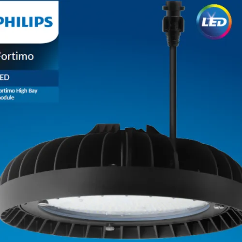 Đèn Highbay Fortimo LED Philips BYS698P 10.000LM 857 Xitanium Dim 100W chiếu sáng nhà xưởng công nghiệp
