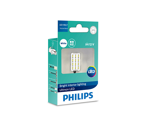LED LIGHT 12957- Bóng đèn nội thất xe ô tô/ xe hơi Philips Ultinon LED LED LIGHT 12957 12V 6000K