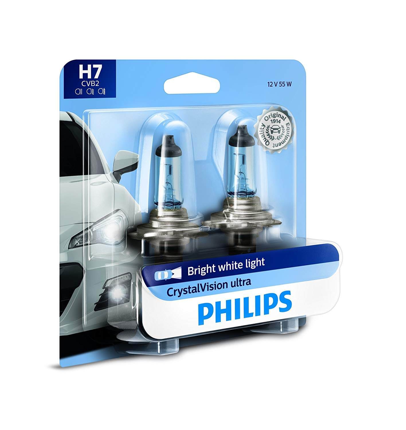 H7 12972 CVB1-Bóng đèn xe hơi/ xe ô tô Halogen Philips CRYSTAL