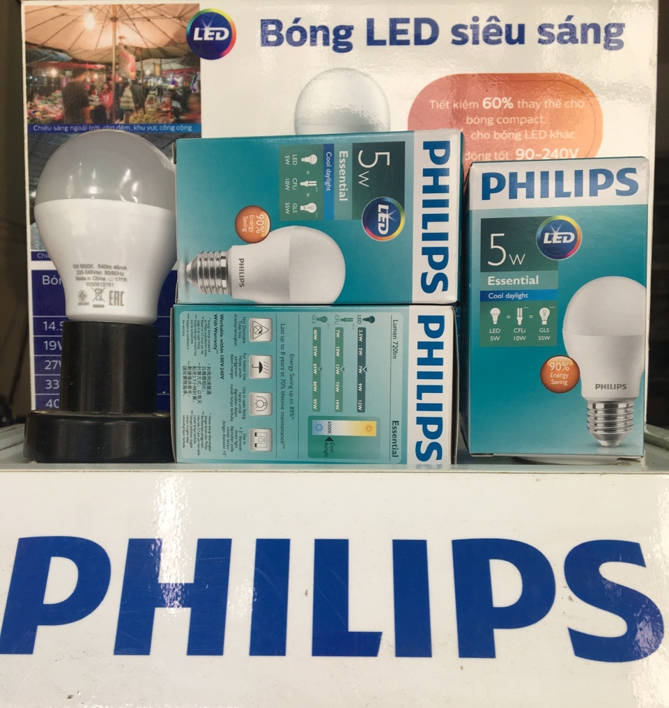 Bóng đèn Led Bulb Philips 5W/6500k ánh sáng trắng