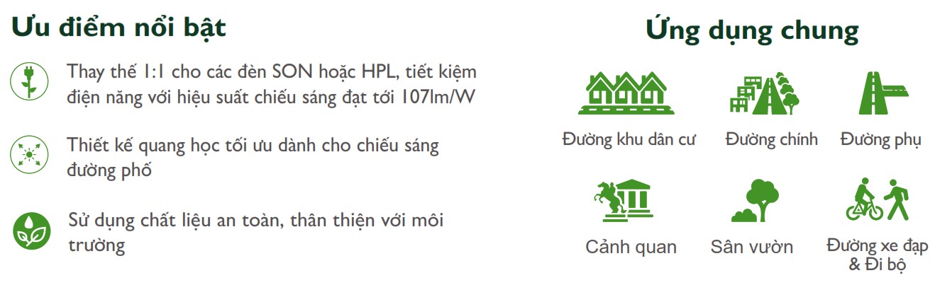 Ưu điểm và ứng dụng đèn LED chiếu sáng đường phố cảnh quan sân vườn Philips Inside BVG 159P Ưu điểm và ứng dụng đèn LED chiếu sáng đường phố cảnh quan sân vườn Philips Inside BVG 159P