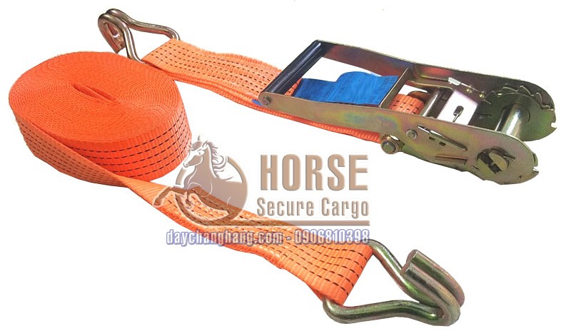 Dây chằng tăng đơ 3T bản 50x10m cam móc J Dây chằng tăng đơ 3T bản 50x10m cam móc J