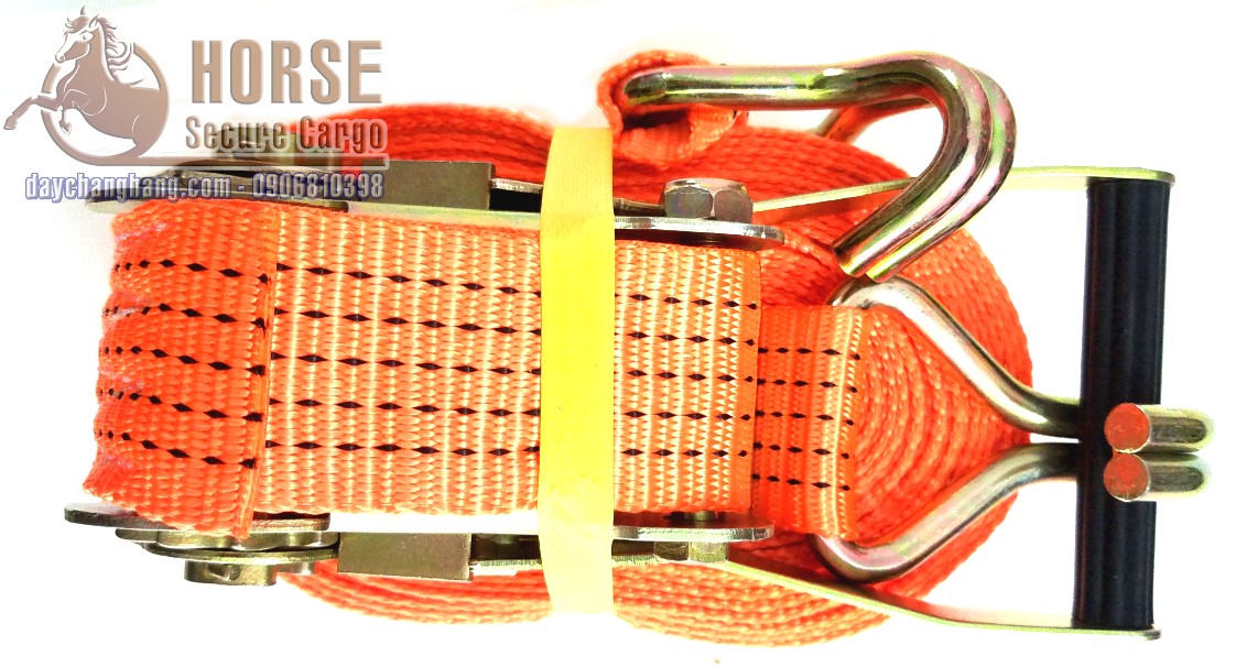 Dây chằng tăng đơ 3T bản 50x10m cam móc J Dây chằng tăng đơ 3T bản 50x10m cam móc J