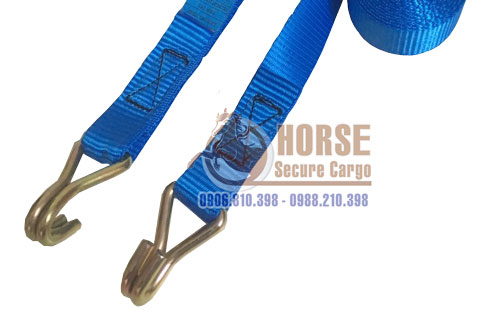 Dây chằng tăng đơ 1.5T bản 25x10m xanh móc J Dây chằng tăng đơ 1.5T bản 25x10m xanh móc J