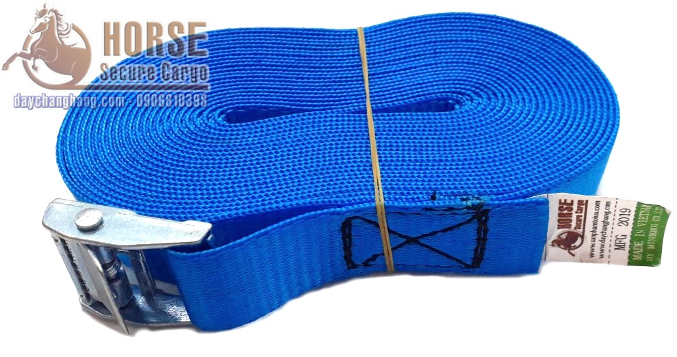 dây chằng khóa cam bản 25x4m xanh không móc dây chằng khóa cam bản 25x4m xanh không móc