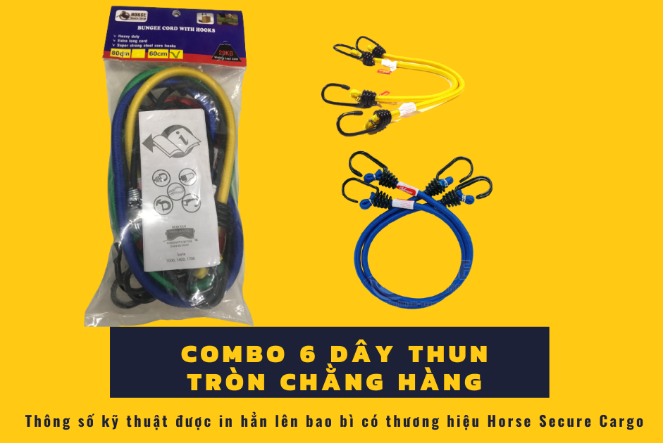 hình ảnh thực tế bộ combo 6 dây thun tròn chằng hàng có móc thép được bán tại Horse hình ảnh thực tế bộ combo 6 dây thun tròn chằng hàng có móc thép được bán tại Horse