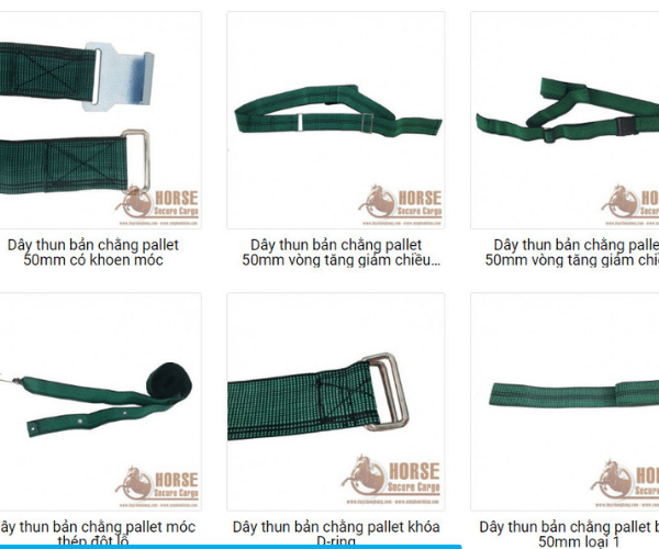 dây thun bản chằng pallet có đạng mẫu khoen gài đang được bán trên thị trường dây thun bản chằng pallet có đạng mẫu khoen gài đang được bán trên thị trường