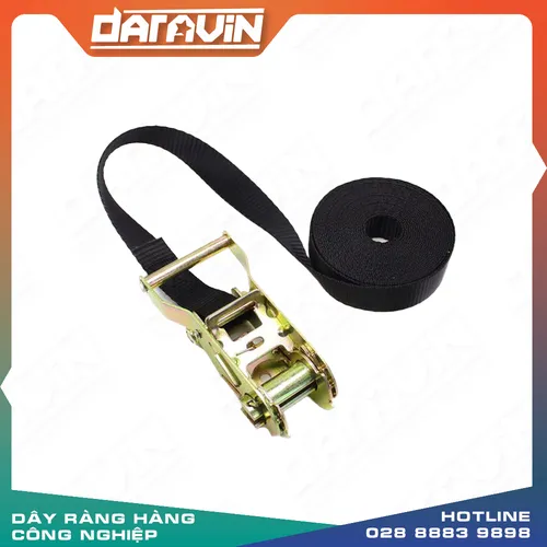 Dây chằng tăng đơ 0.8T bản 25x3m đen không móc