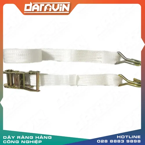 Dây chằng tăng đơ 2T bản 38x6m trắng móc J