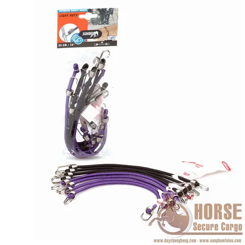 Dây thun tròn chằng hàng móc thép 25cm