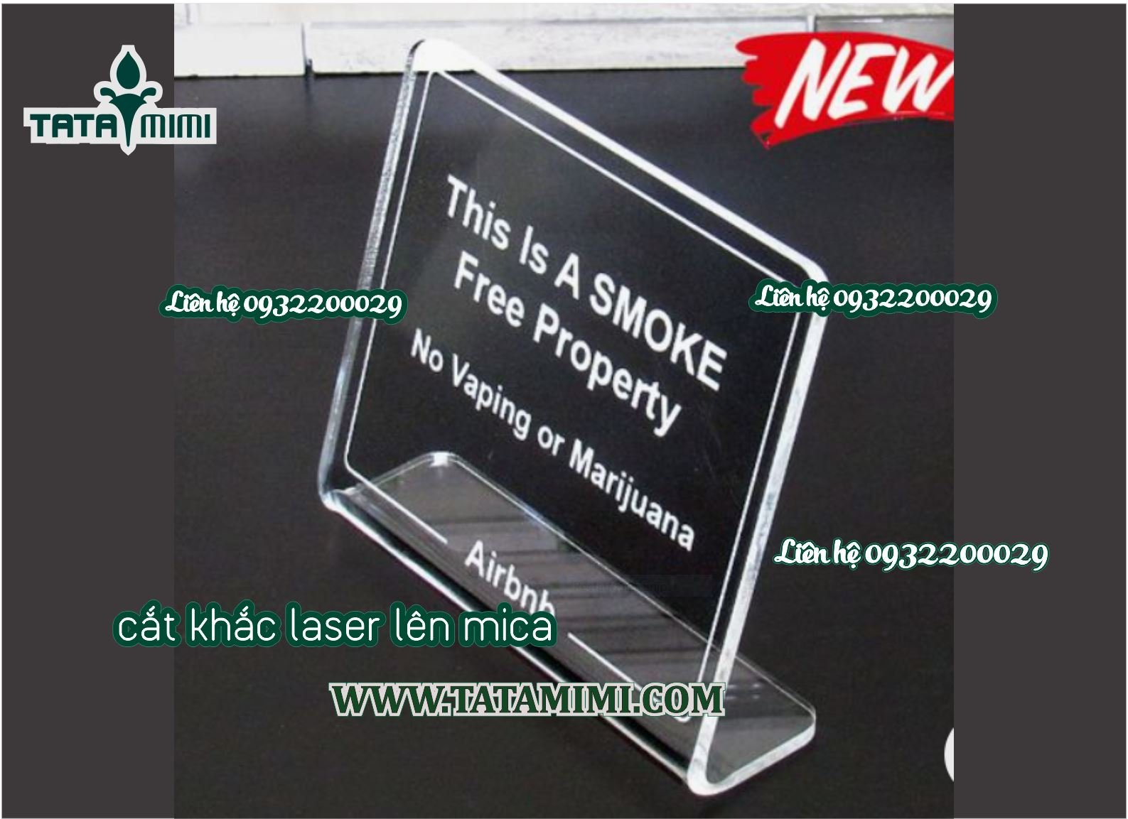 Kệ chức danh đơn giản và cầu kì bằng mica